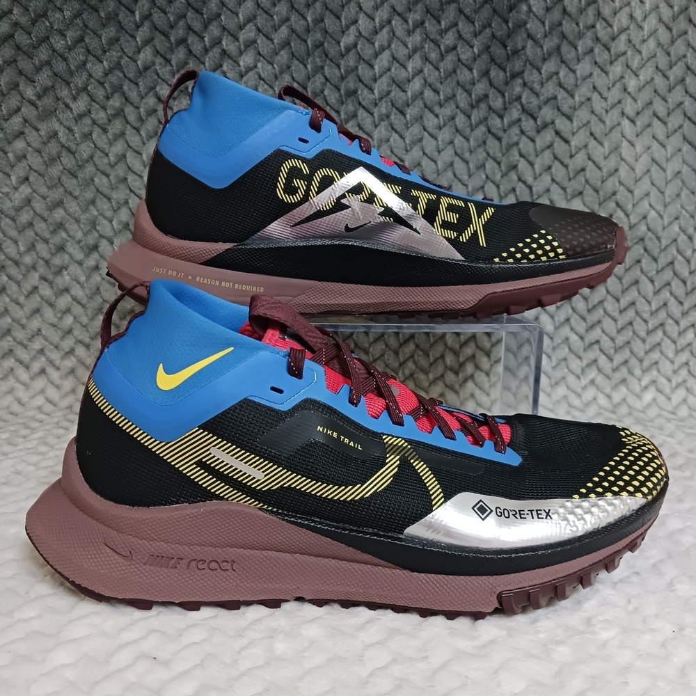 Nike React Pegasus Trail 4 GORE-TEX Black Vivid Sulfur Women's Shoes Size 9.5